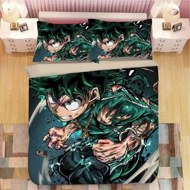 My Hero Academia Deku Midoriya Izuku #37 Duvet Cover Quilt Cover Pillowcase Bedding Set Bed Linen Home Decor , Comforter Set