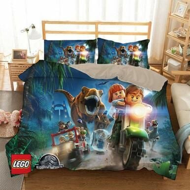 Lego Jurassic World #6 Duvet Cover Quilt Cover Pillowcase Bedding Set Bed Linen Home Bedroom Decor , Comforter Set