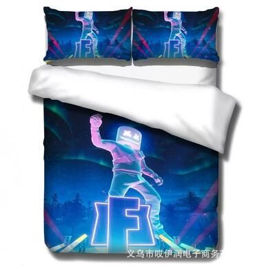 Game Fortnite Season 8 Marshmello #10 Duvet Cover Quilt Cover Pillowcase Bedding Set Bed Linen , Comforter Set