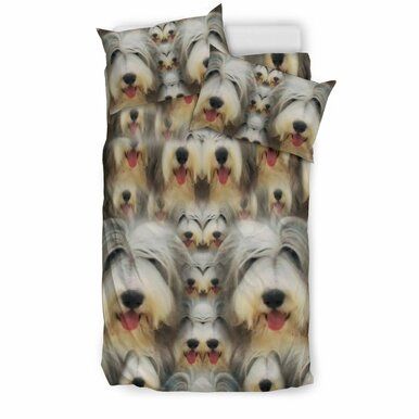 Bearded Collie In Lots Print Bedding Sets , Comforter Set