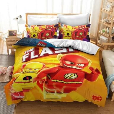 Lego The Flash #13 Duvet Cover Quilt Cover Pillowcase Bedding Set Bed Linen Home Decor , Comforter Set