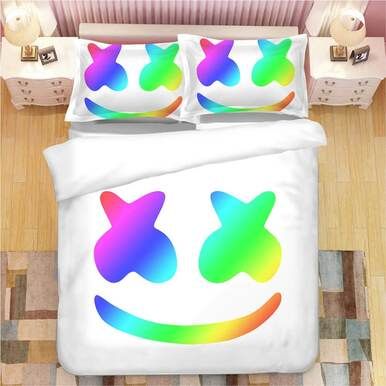 Fortnite Marshmello Dj #4 Duvet Cover Quilt Cover Pillowcase Bedding Set Bed Linen , Comforter Set