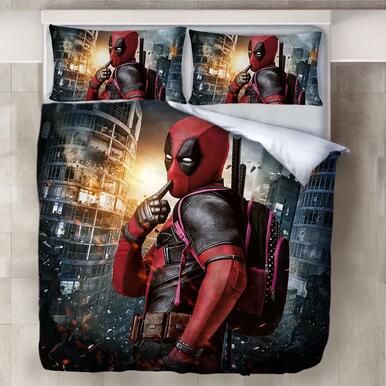 Deadpool X-Men #12 Duvet Cover Quilt Cover Pillowcase Bedding Set Bed Linen Home Decor , Comforter Set