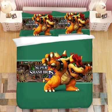 Super Smash Bros. Ultimate Mario  #19 Duvet Cover Quilt Cover Pillowcase Bedding Set Bed Linen Home Bedroom Decor , Comforter Set