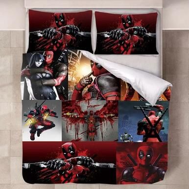 Deadpool X-Men #16 Duvet Cover Quilt Cover Pillowcase Bedding Set Bed Linen Home Decor , Comforter Set