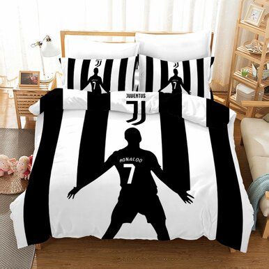 Cr7 Ronaldo Juventus Forza Soccer #5 Duvet Cover Quilt Cover Pillowcase Bedding Set Bed Linen , Comforter Set