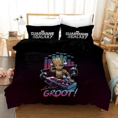 Guardians Of The Galaxy Groot #18 Duvet Cover Quilt Cover Pillowcase Bedding Set Bed Linen , Comforter Set