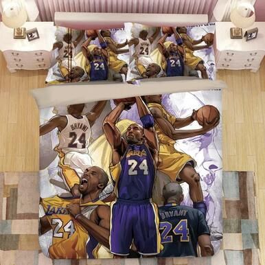 Basketball Lakers Kobe Bryant Basketball #7 Duvet Cover Quilt Cover Pillowcase Bedding Set Bed Linen Home Decor , Comforter Set