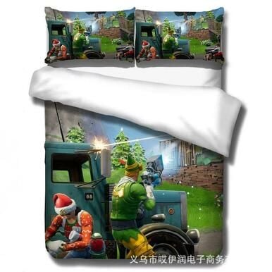 Fortnite Codename Elf Christmas #13 Duvet Cover Quilt Cover Pillowcase Bedding Set Bed Linen , Comforter Set