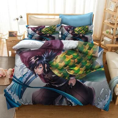 Demon Slayer Kimetsu No Yaiba Kochou Shinobu #24 Duvet Cover Quilt Cover Pillowcase Bedding Set Bed Linen , Comforter Set