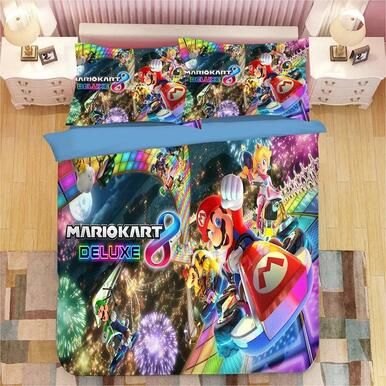 Super Smash Bros. Ultimate Mario  #14 Duvet Cover Quilt Cover Pillowcase Bedding Set Bed Linen Home Bedroom Decor , Comforter Set