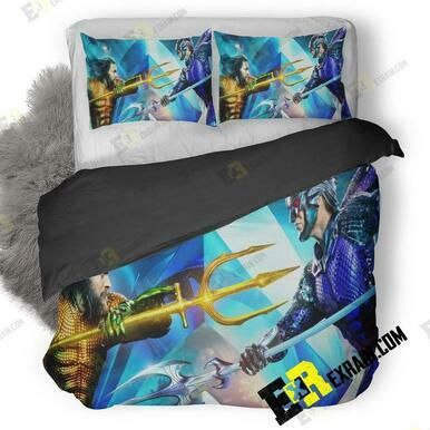 Aquaman And Ocean Master International Poster 8K C1 3D Customize Bedding Sets Duvet Cover Bedroom set Bedset Bedlinen , Comforter Set