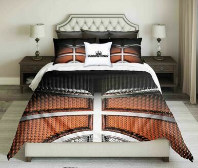 OrangeBlackilver Basketball Design  | kings3D Customize Bedding Set/ Duvet Cover Set/  Bedroom Set/ Bedlinen , Comforter Set