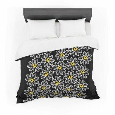 Maria Bazarova &amp;quot;Chamomile &amp;quot; Yellow Floral Featherweight3D Customize Bedding Set Duvet Cover SetBedroom Set Bedlinen , Comforter Set