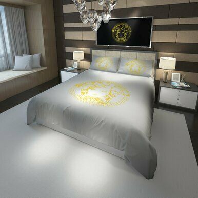 Luxury Versace Logo Custom Bedding Set#4 (Duvet Cover &amp;amp; Pillowcases) EXR6723 , Comforter Set