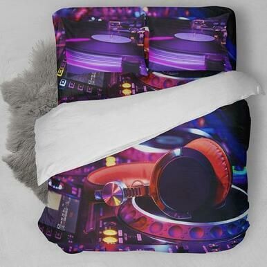 DJ Desk Artwork B Bedding Set EXR5657 , Comforter Set