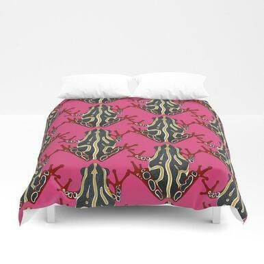 3D congo tree frog pink Duvet Cover Bedding Sets , Comforter Set