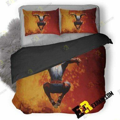 Spiderman Jumping Hd 3A 3D Customized Bedding Sets Duvet Cover Set Bedset Bedroom Set Bedlinen , Comforter Set