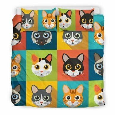 Cute Catsfor Cat Loverz3D Customize Bedding Set Duvet Cover SetBedroom Set Bedlinen , Comforter Set