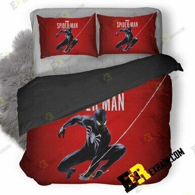 Black Spiderman Ps4 Gt 3D Customized Bedding Sets Duvet Cover Set Bedset Bedroom Set Bedlinen , Comforter Set
