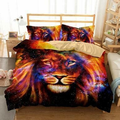 3D Animal Lion Printed Bedding Sets Duvet Cover Set Comforter EXR114 , Comforter Set