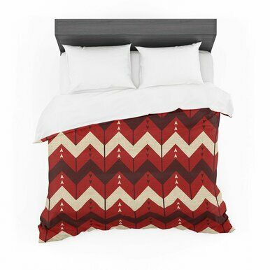 Nick Atkinson &amp;quot;Chevron Dance Red&amp;quot; Cotton3D Customize Bedding Set Duvet Cover SetBedroom Set Bedlinen , Comforter Set