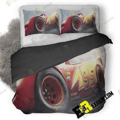 Lightning Mcqueen Cars 3 Hd Er 3D Customize Bedding Sets Duvet Cover Bedroom set Bedset Bedlinen , Comforter Set