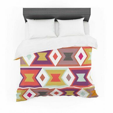Pellerina Design &amp;quot;Aztec Weave&amp;quot; Orange Purple Featherweight3D Customize Bedding Set/ Duvet Cover Set/  Bedroom Set/ Bedlinen , Comforter Set