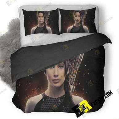 Jennifer Lawrence As Katniss 3D Customize Bedding Sets Duvet Cover Bedroom set Bedset Bedlinen , Comforter Set