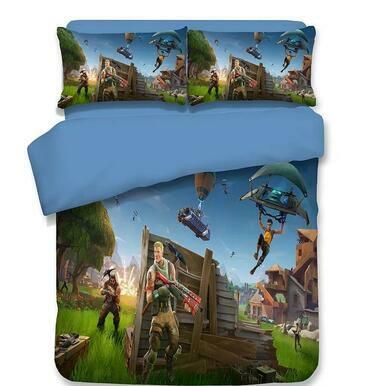 Game Fortnite Et Bedroomet Bed 3D Print Gamekin3D Customize Bedding Set/ Duvet Cover Set/  Bedroom Set/ Bedlinen , Comforter Set