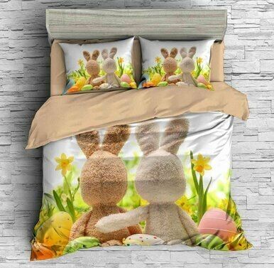 3D Customize Easter Bunny Bedding Set Duvet Cover Set Bedroom Set Bedlinen EXR1511 , Comforter Set