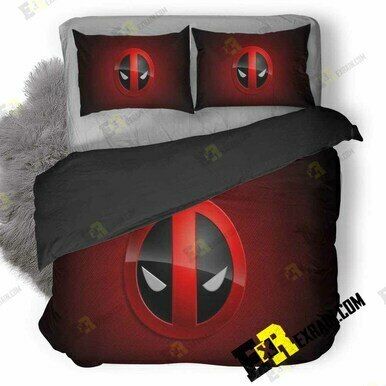 Deadpool Game Logo Wallpaper 3D Customized Bedding Sets Duvet Cover Set Bedset Bedroom Set Bedlinen , Comforter Set