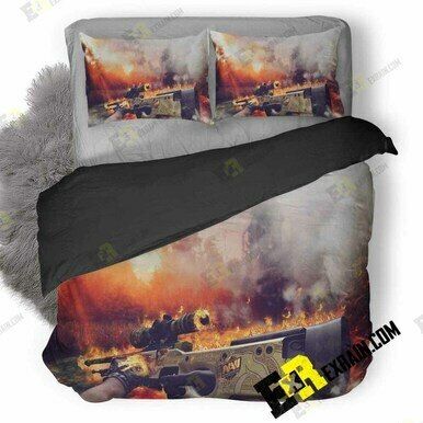Counter Strike Dragon Lore Weapon Rp 3D Customized Bedding Sets Duvet Cover Set Bedset Bedroom Set Bedlinen , Comforter Set