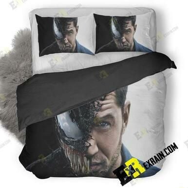 Venom Movie New Poster F4 3D Customize Bedding Sets Duvet Cover Bedroom set Bedset Bedlinen , Comforter Set