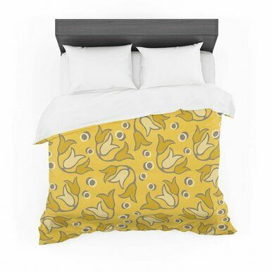 Suzie Tremel &amp;quot;Tulip Toss&amp;quot; Yellow Petals Featherweight3D Customize Bedding Set Duvet Cover SetBedroom Set Bedlinen , Comforter Set