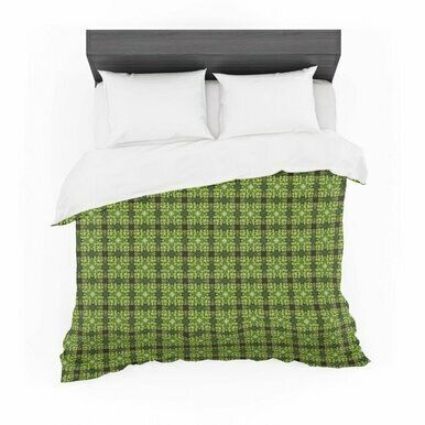 Matthias Hennig &amp;quot;Floral Green&amp;quot; Floral Geometric Cotton3D Customize Bedding Set/ Duvet Cover Set/  Bedroom Set/ Bedlinen , Comforter Set