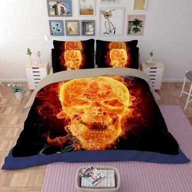 3D blackkull death&amp;#039;sheadet 3D Customize Bedding Set Duvet Cover SetBedroom Set Bedlinen , Comforter Set