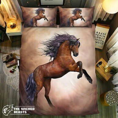 Rearing Horse #091411 3D Customize Bedding Set Duvet Cover SetBedroom Set Bedlinen , Comforter Set