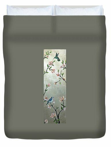 Chinoiserie - Magnolias And Birds 3D Personalized Customized Duvet Cover Bedding Sets Bedset Bedroom Set , Comforter Set