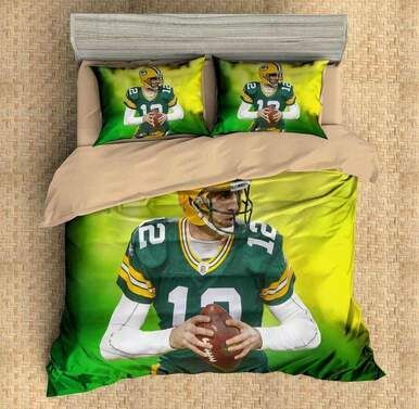 3D Customize Aaron Rodgers Green Bay Packers Bedding Set Duvet Cover Set Bedroom Set Bedlinen EXR414 , Comforter Set