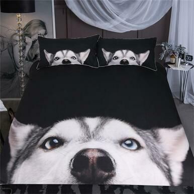 Husky 3D Customize Bedding Set/ Duvet Cover Set/  Bedroom Set/ Bedlinen , Comforter Set