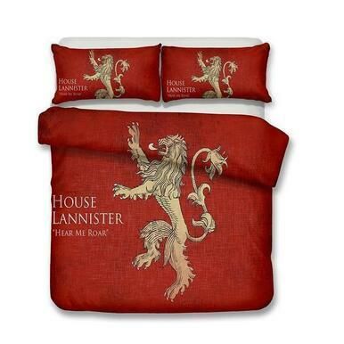 Game Of Thrones Lannister House 3D Personalized Customized Bedding Sets Duvet Cover Bedroom Sets Bedset Bedlinen , Comforter Set