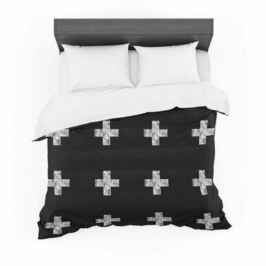 Skye Zambrana &amp;quot;Swiss Cross Black&amp;quot;imple Dark Featherweight3D Customize Bedding Set Duvet Cover SetBedroom Set Bedlinen , Comforter Set