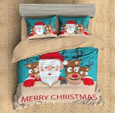Christmas #11 3D Personalized Customized Bedding Sets Duvet Cover Bedroom Sets Bedset Bedlinen , Comforter Set