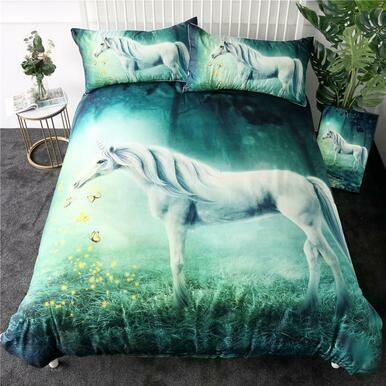 Unicorn In The Meadow 3D Customize Bedding Set/ Duvet Cover Set/  Bedroom Set/ Bedlinen , Comforter Set