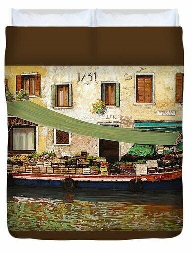 Il Mercato Galleggiante A Venezia 3D Personalized Customized Duvet Cover Bedding Sets Bedset Bedroom Set , Comforter Set