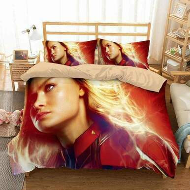 Captain Marvel #6 3D Personalized Customized Bedding Sets Duvet Cover Bedroom Sets Bedset Bedlinen , Comforter Set