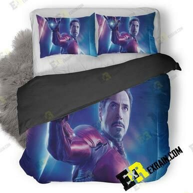 Iron Man In Avengers Infinity War 8K Poster 1C 3D Customize Bedding Sets Duvet Cover Bedroom set Bedset Bedlinen , Comforter Set
