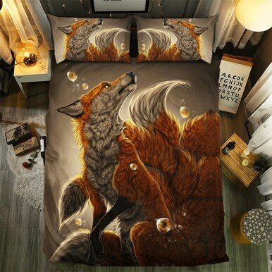 Fox Collection #090863D Customize Bedding Set/ Duvet Cover Set/  Bedroom Set/ Bedlinen , Comforter Set