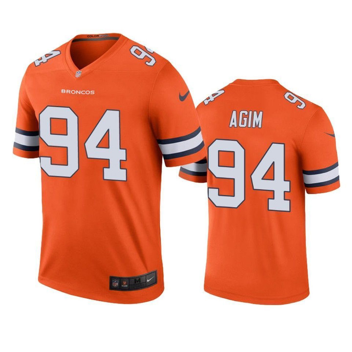 Denver Broncos McTelvin Agim Orange Color Rush Legend Jersey